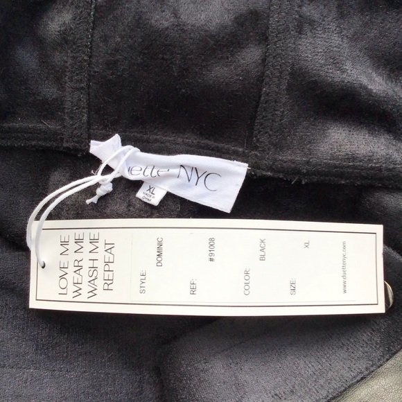 NWT DUETTE NYC Vegan Leather Snap Front Hooded Jacket - "The Dominic" - Picture 10 of 10